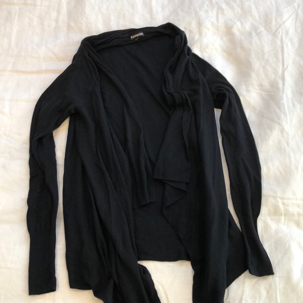 Express women’s size M black wrap cardigan